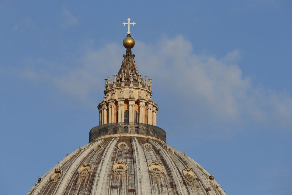 The dome of St. Peter's Basilica is pictured at the Vatican July 12, 2019. (CNS photo/Paul Haring)