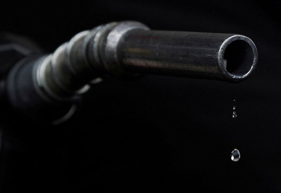 Gasoline drips out of a nozzle March 7 in Somerville, Massachusetts. (CNS/Reuters/Brian Snyder)