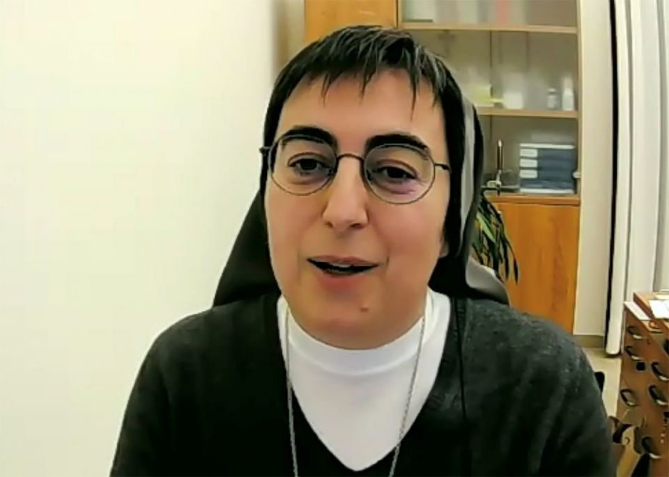 Salesian Sr. Alessandra Smerilli has been confirmed as the highest-ranked woman in the Holy See as the No. 2 in the development office. (CNS screen grab/courtesy Georgetown)