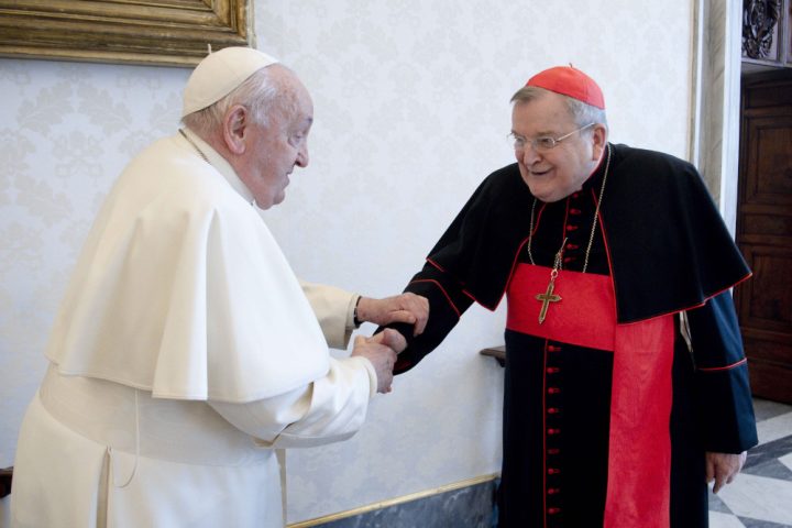 Pope Francis meets with US Cardinal Burke, about a month after stopping his Vatican salary